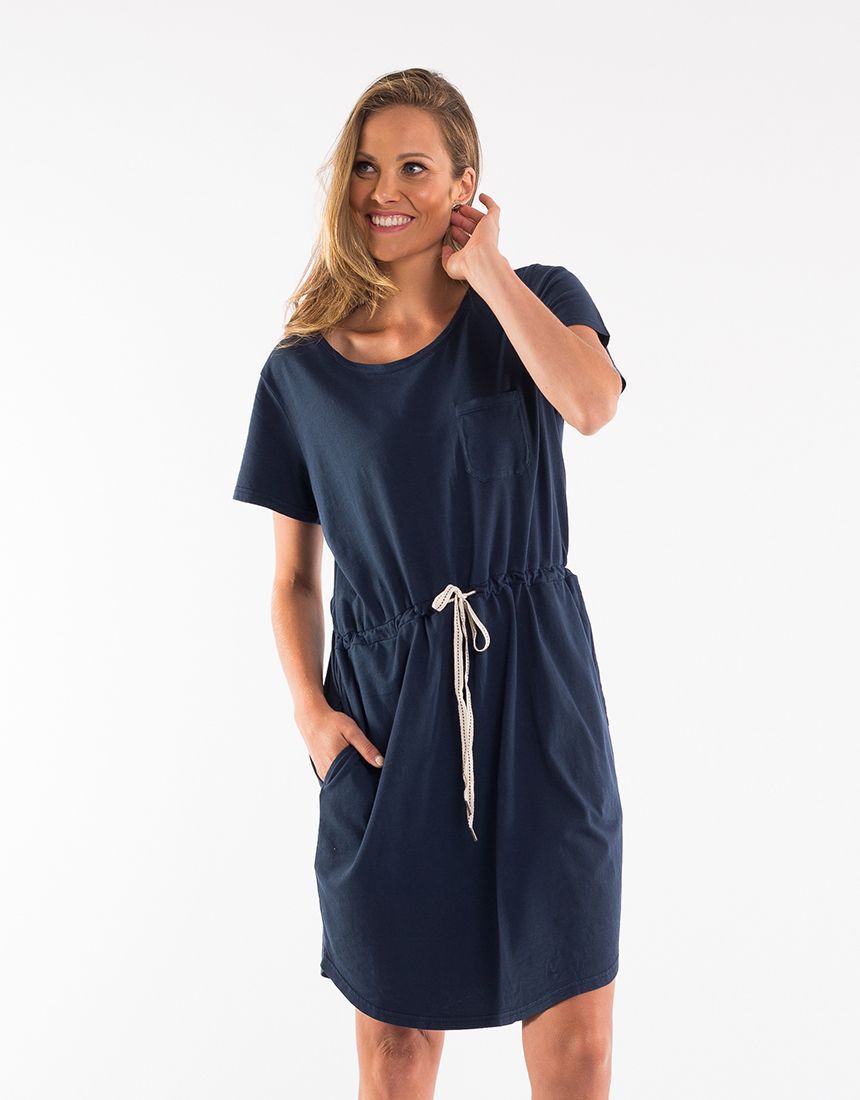 Elm Fundamental Navy Harper Dress