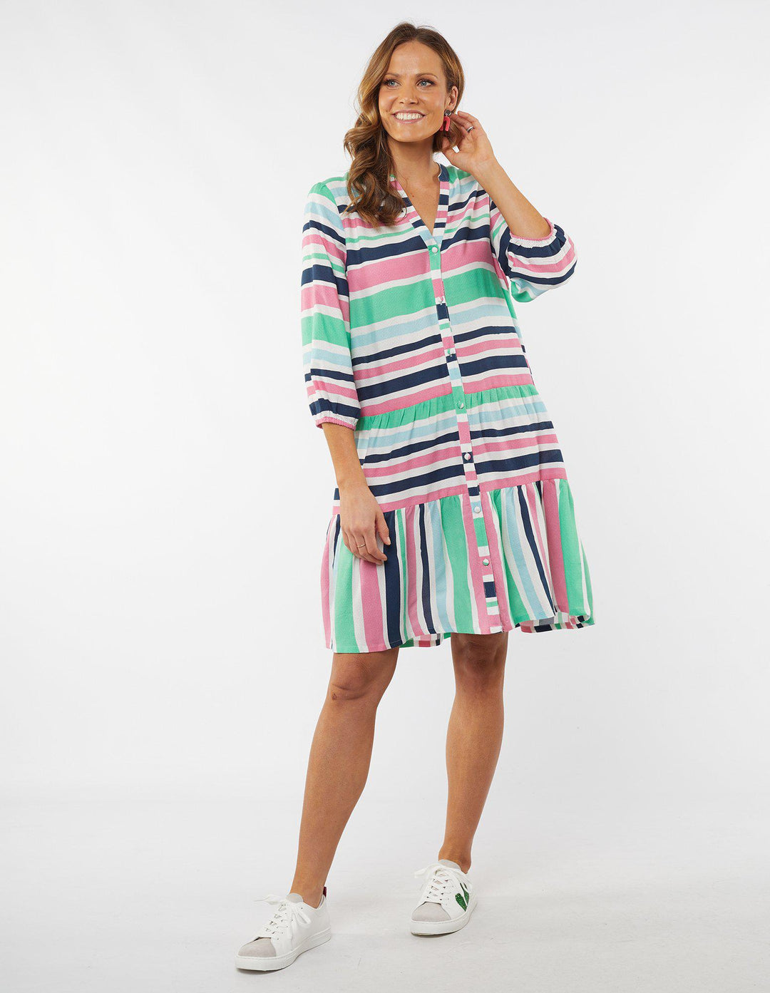 Elm Margarita Stripe Button Dress