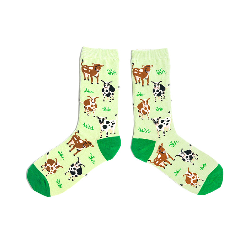 Cottonfield Cows Ladies Socks