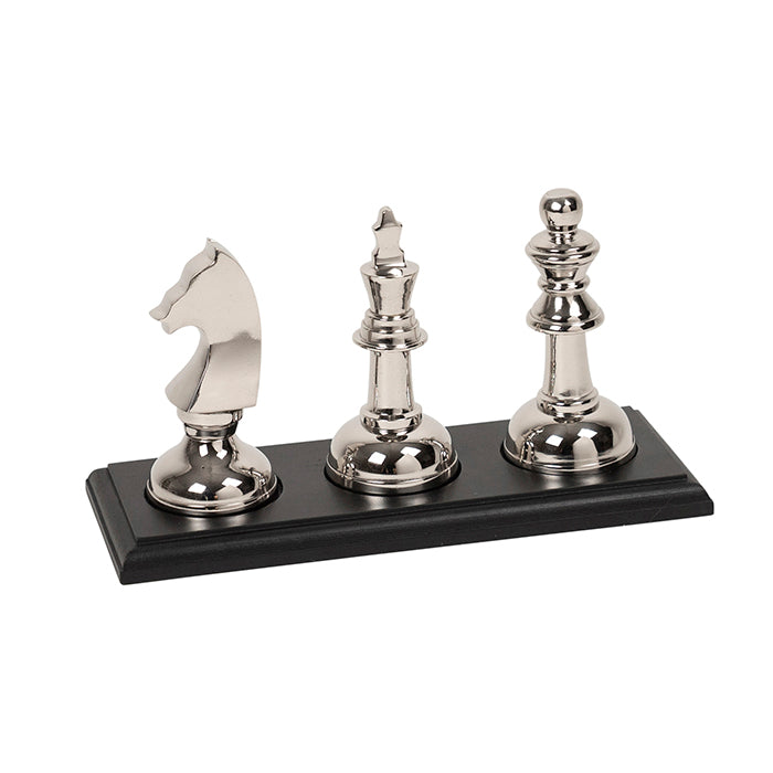 Kendall Silver Metal Triple Chess Display