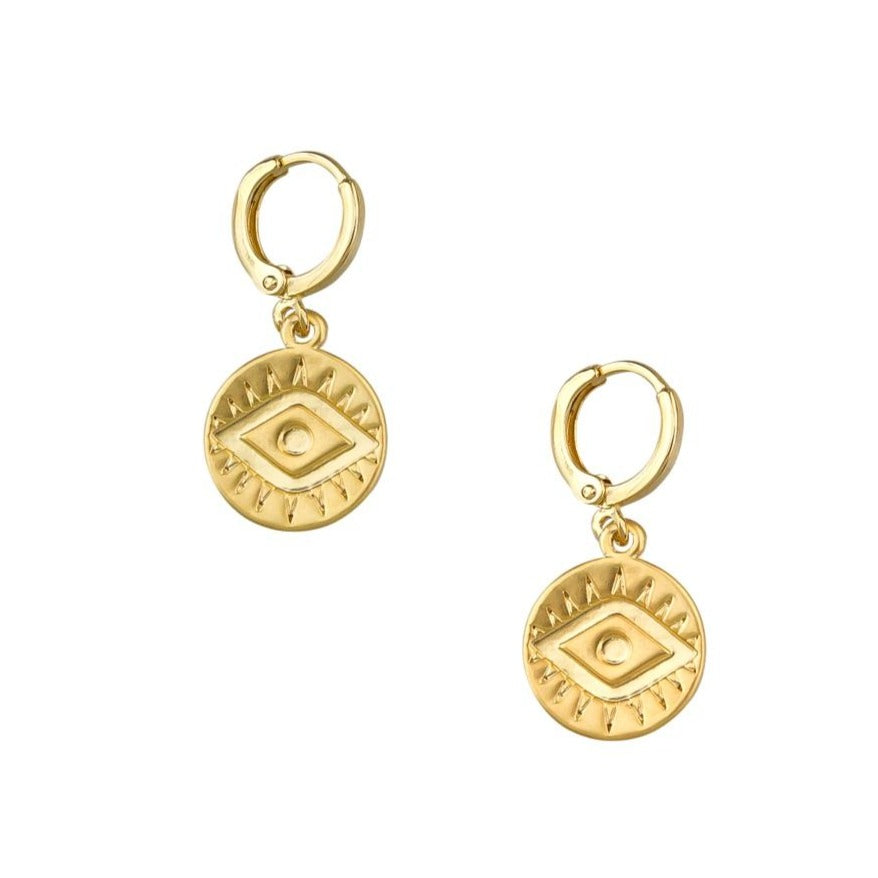 Tiger Tree Gold Mati Earrings