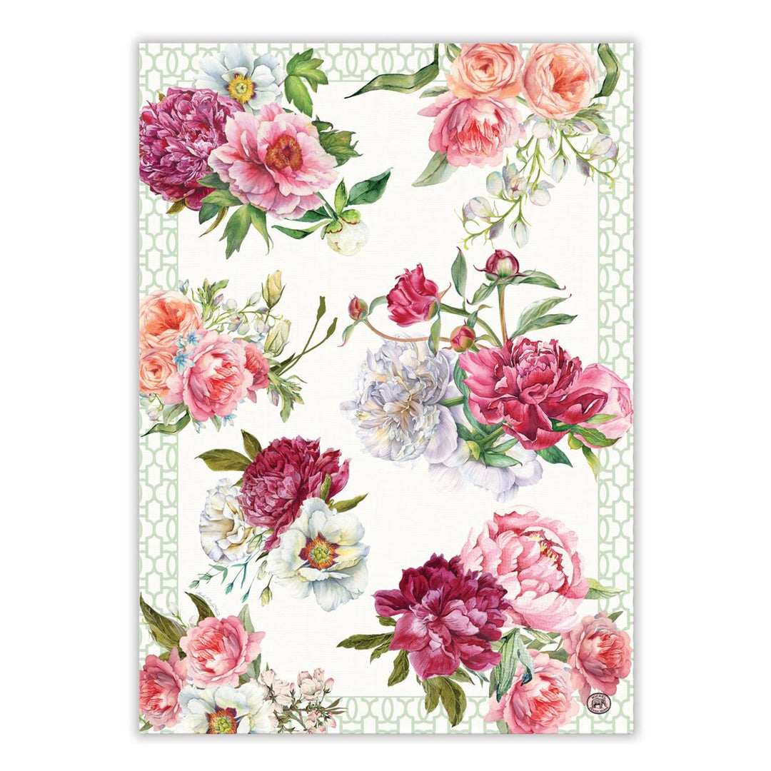 Michel Design Works Blush Peony Teatowel