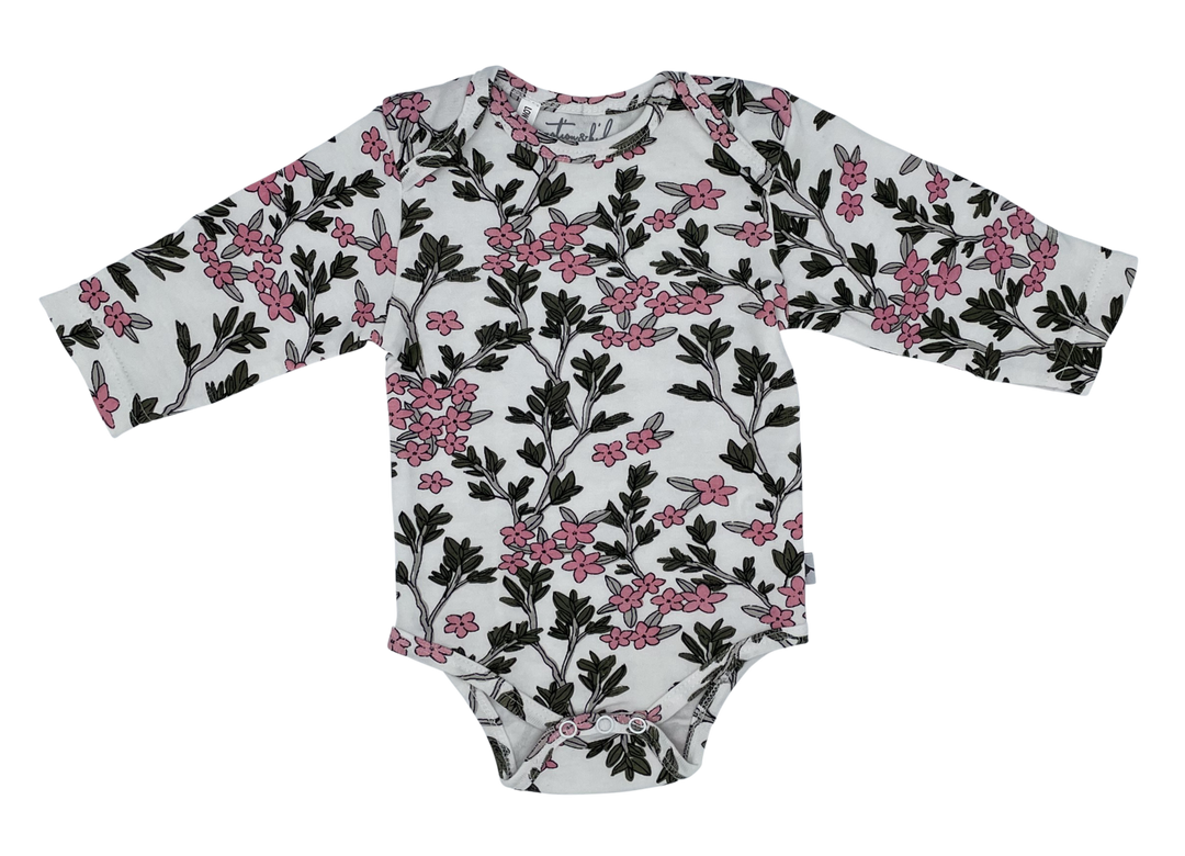 Messy Wild Flowers Long Sleeve Bodysuit 0-3 Months